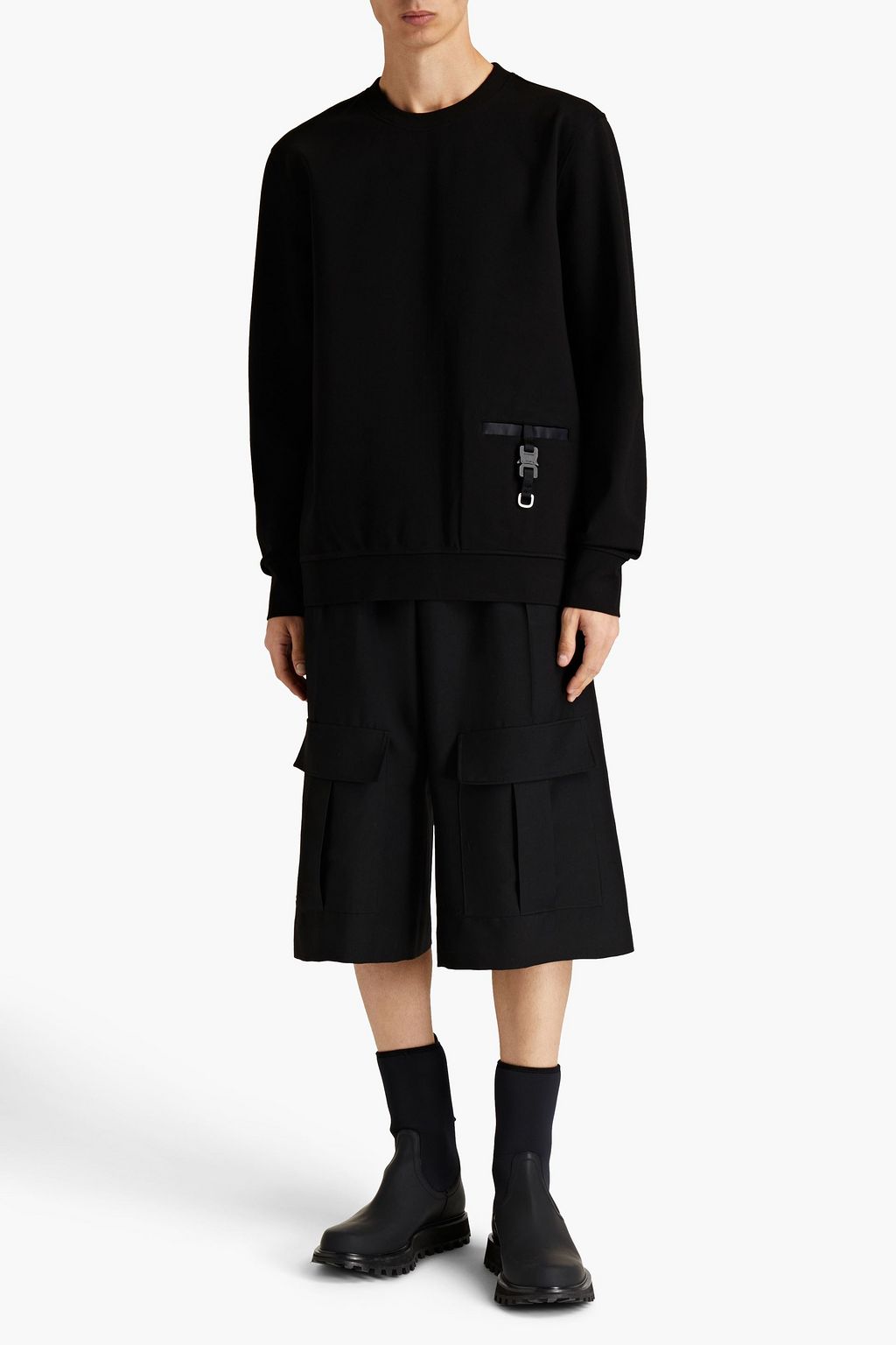 1017 ALYX 9SM Buckle-detailed stretch-ponte sweatshirt