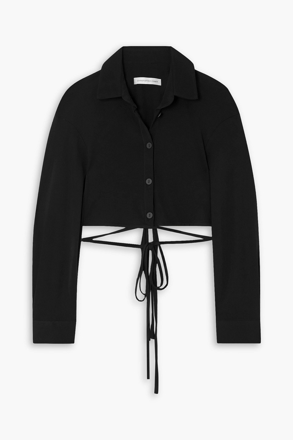 Christopher Esber Black Silk Shirt