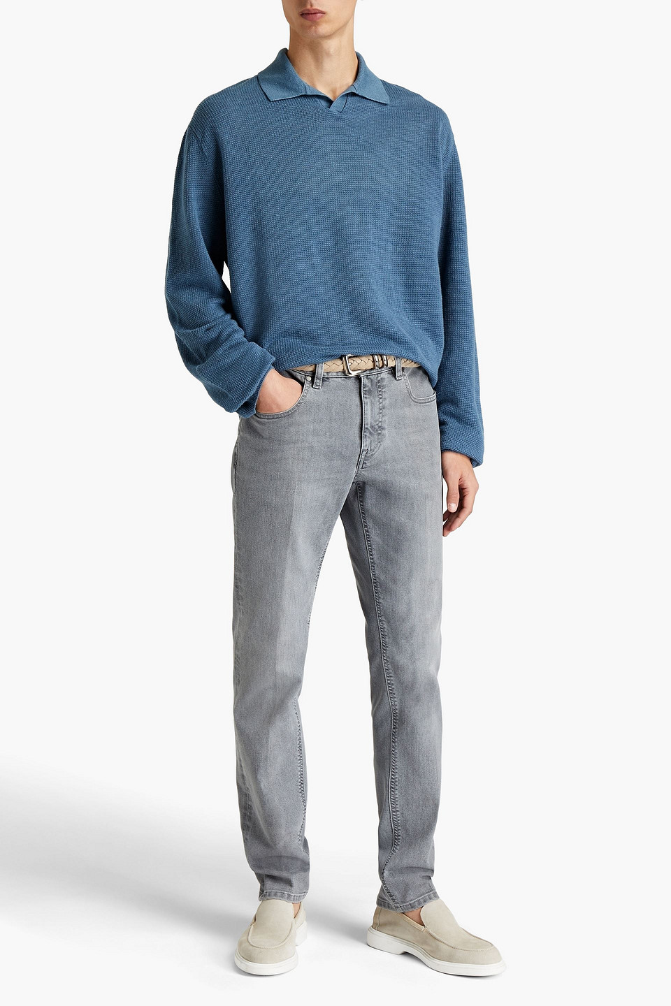 Z Zegna Man Slim-fit Denim Jeans In Blue