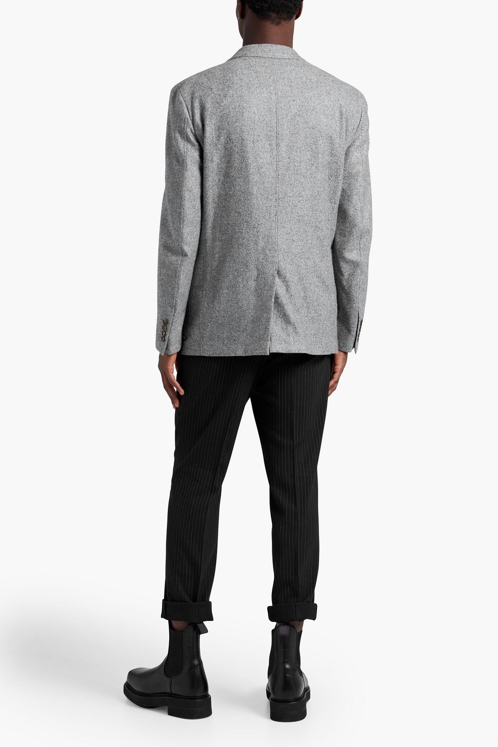 ZEGNA Mélange cashmere and silk-blend blazer