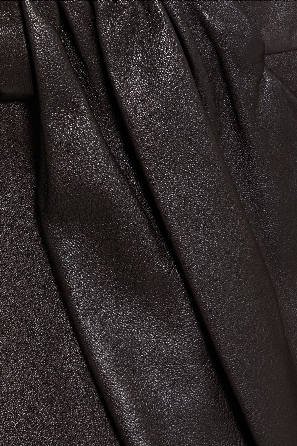 ZEYNEP ARCAY Draped leather mini skirt