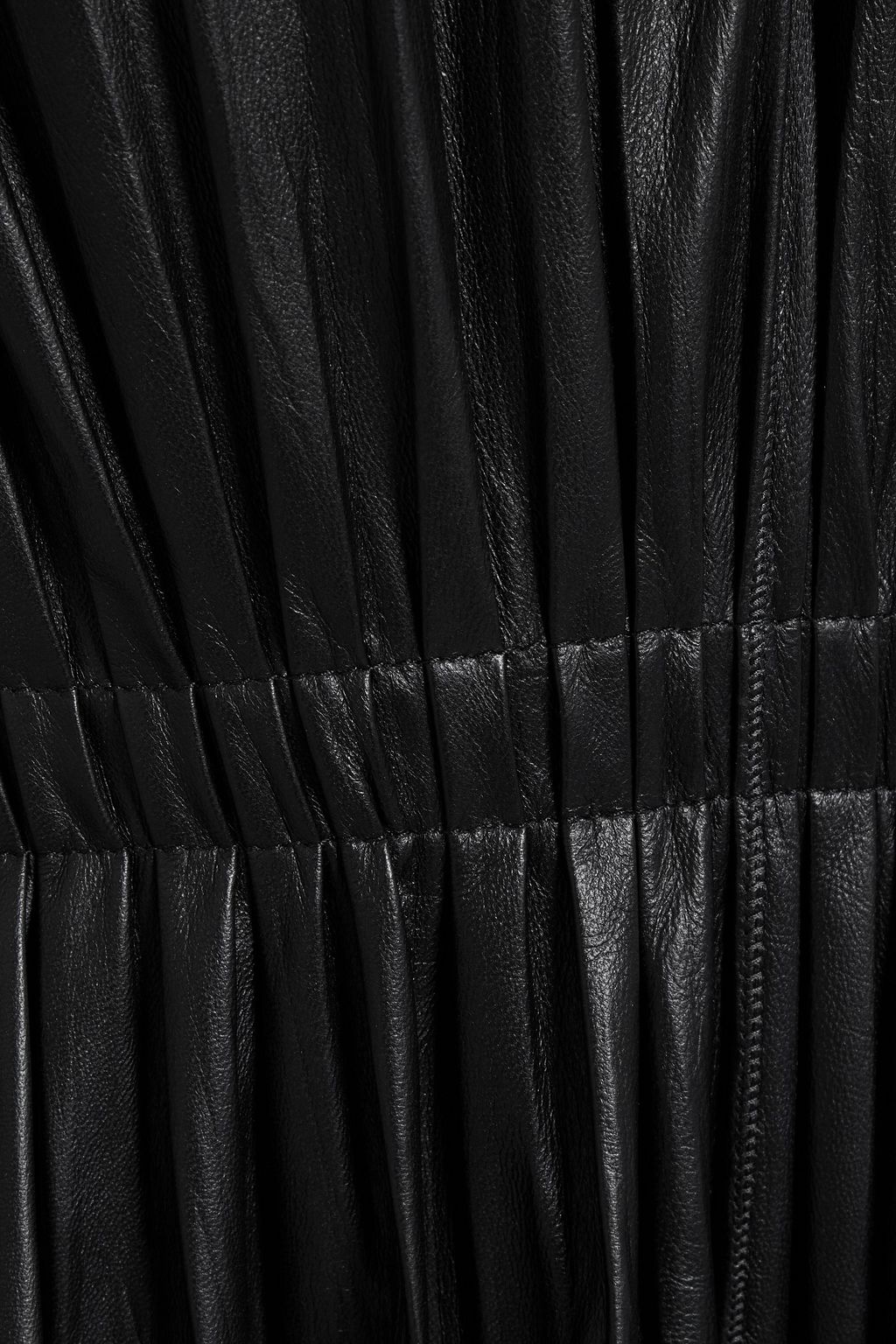 ALTUZARRA Pleated leather midi dress