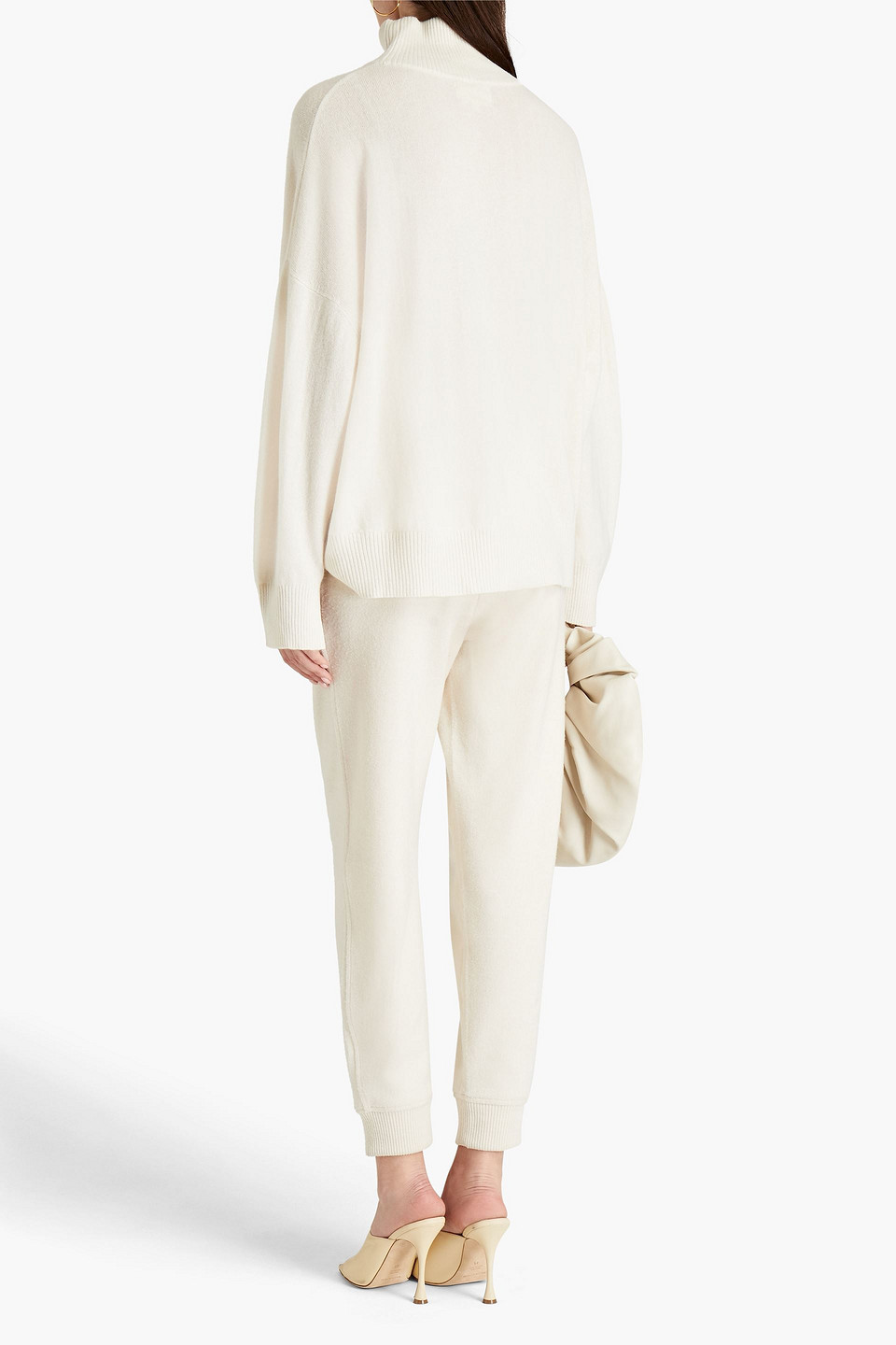  Loulou De Saison - Murano Oversized Cashmere Turtleneck Sweater - White - Xl 