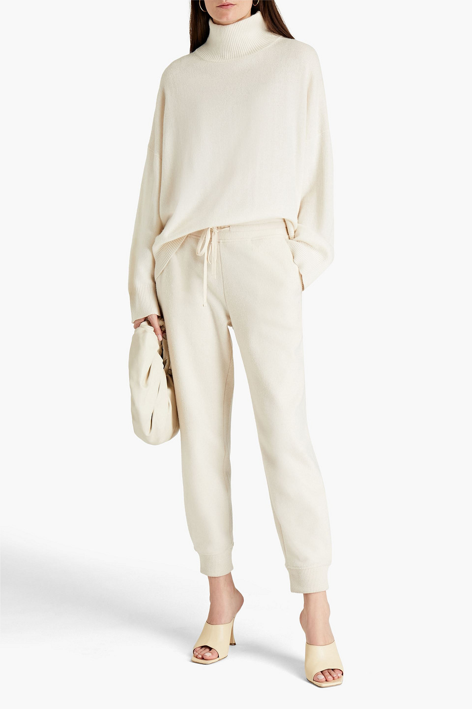  Loulou De Saison - Murano Oversized Cashmere Turtleneck Sweater - White - Xl 