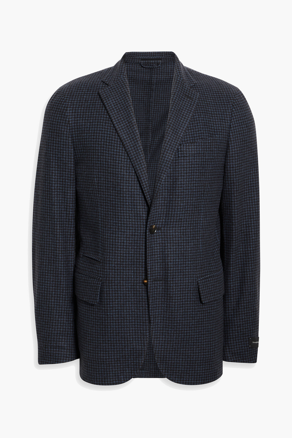 zegna - checked cashmere-felt blazer - black - it 50