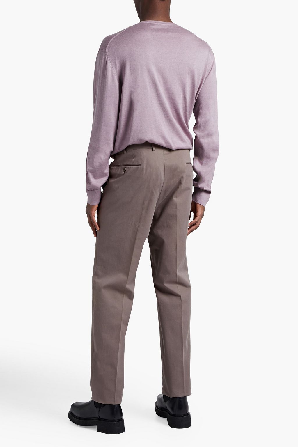 ZEGNA Tapered cotton-blend twill pants