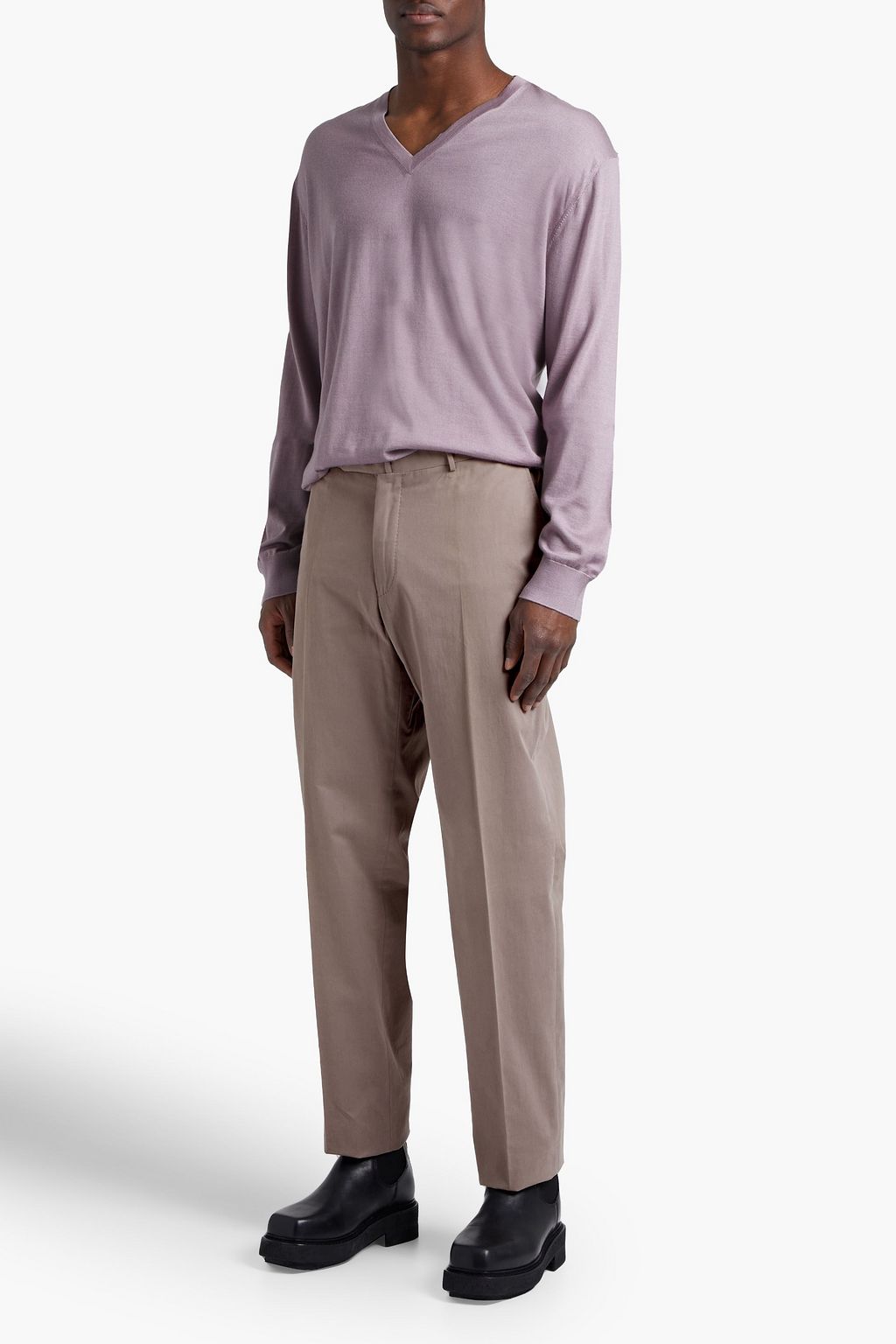 ZEGNA Tapered cotton-blend twill pants