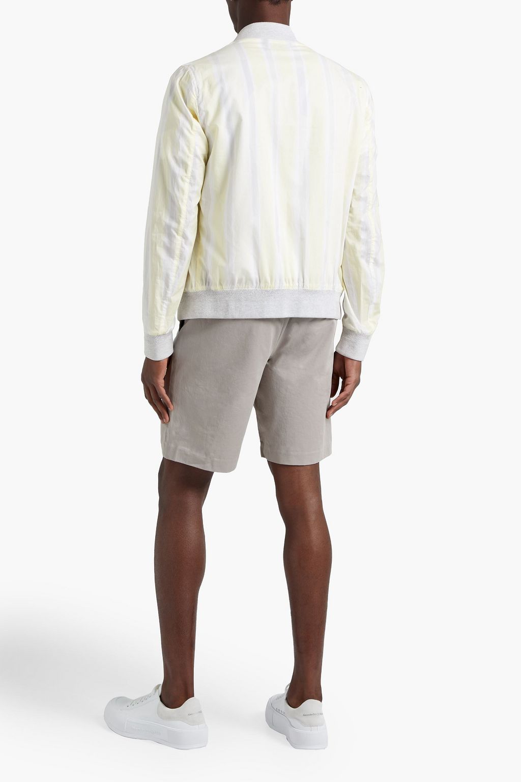ZEGNA Striped cotton-poplin bomber jacket