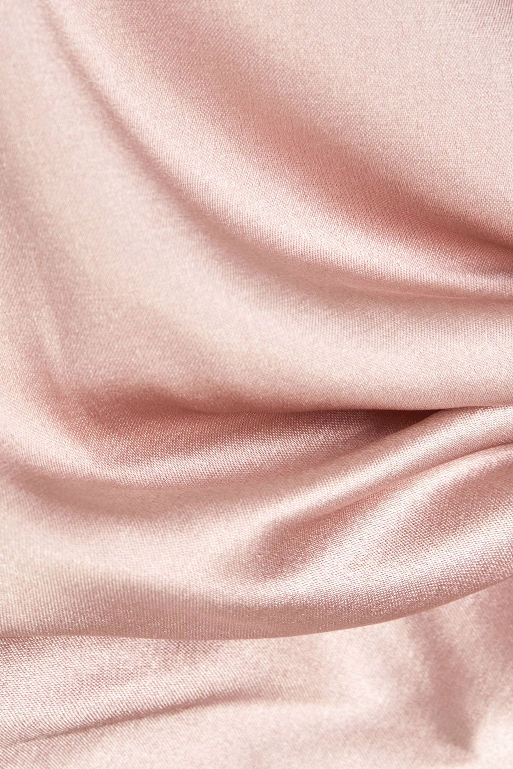 FLEUR DU MAL Bow-embellished stretch-silk satin camisole