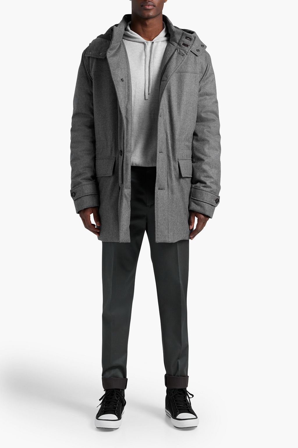 ZEGNA Mélange wool down jacket