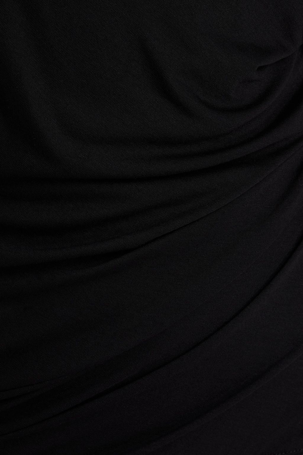 HELMUT LANG Ruched cutout jersey top