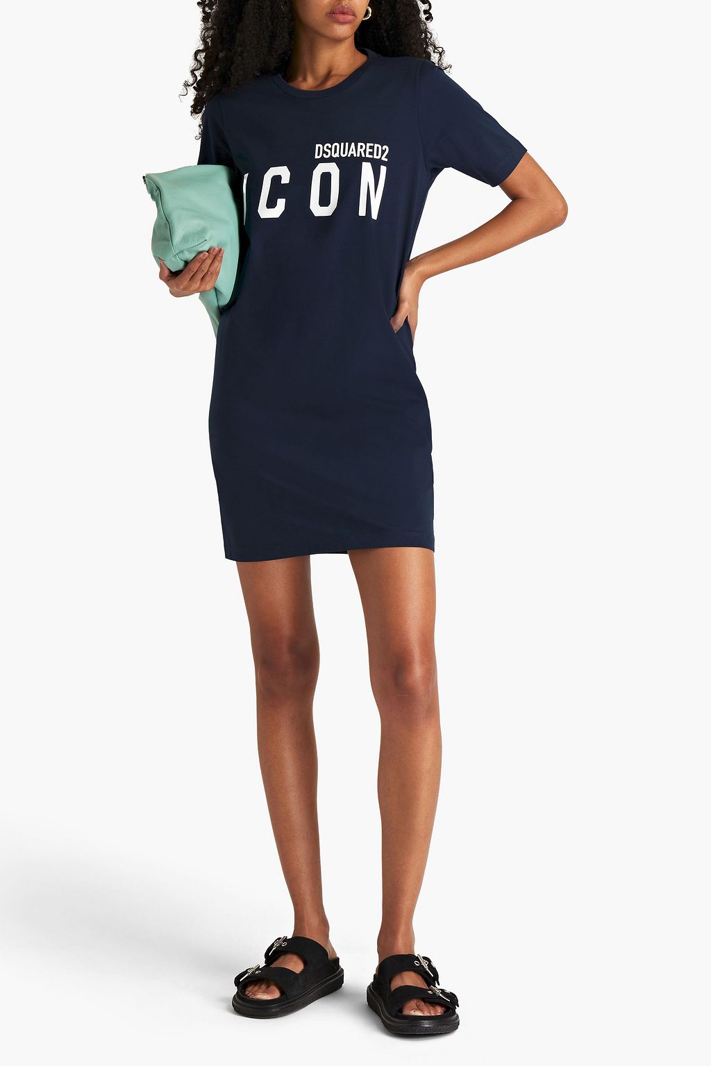 DSQUARED2 Printed cotton-jersey mini dress
