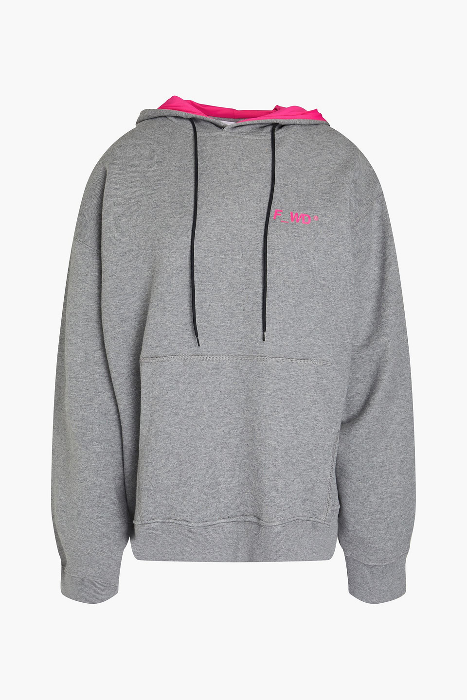 F_WD Printed French cotton-terry hoodie