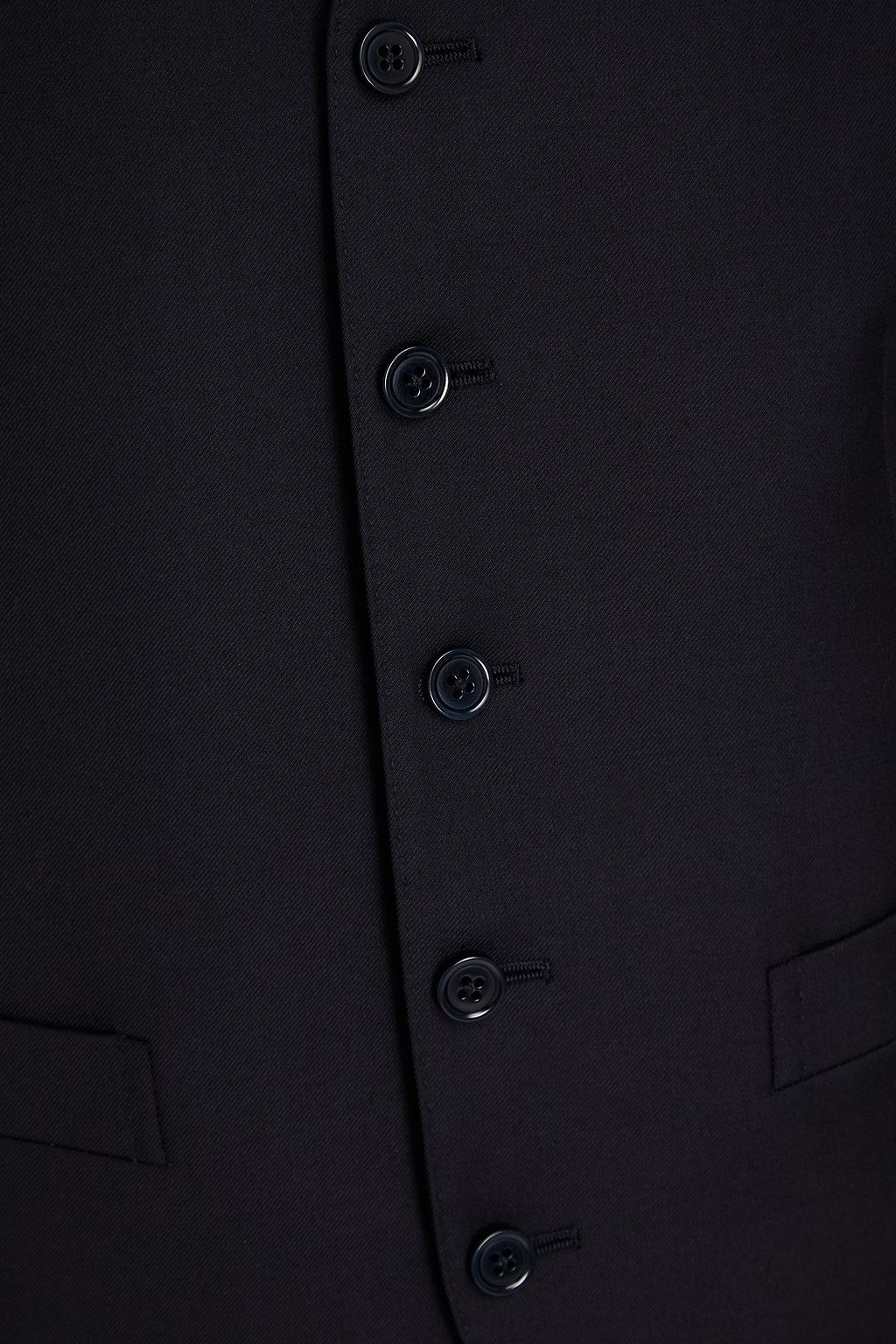 ZEGNA Satin-paneled wool-twill waistcoat