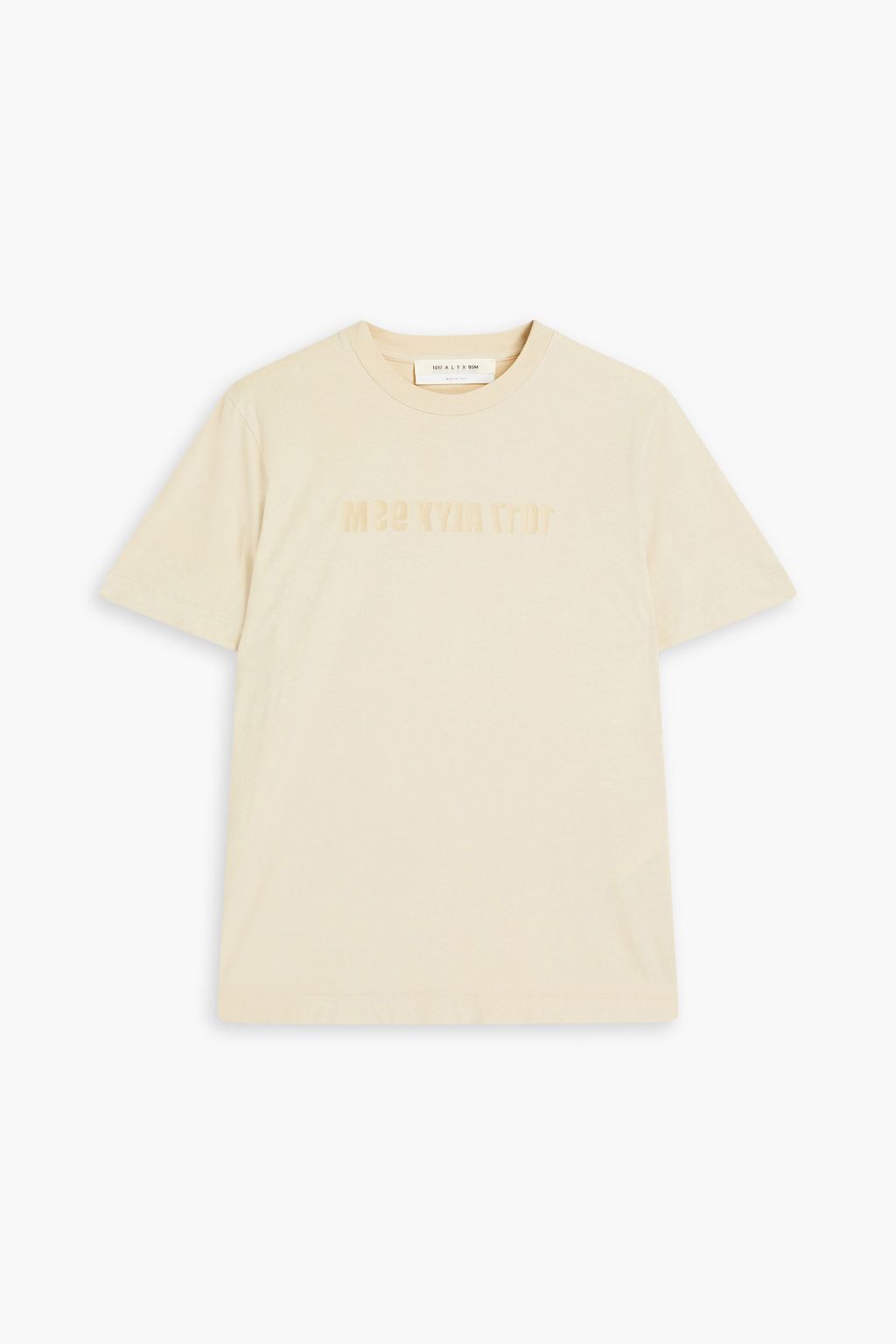 Beige Logo-print cotton-jersey T-shirt 