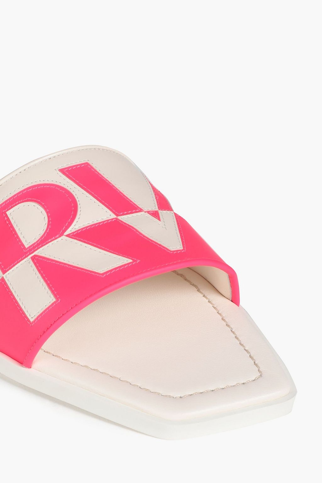 ROGER VIVIER Call Me Vivier two-tone leather slides