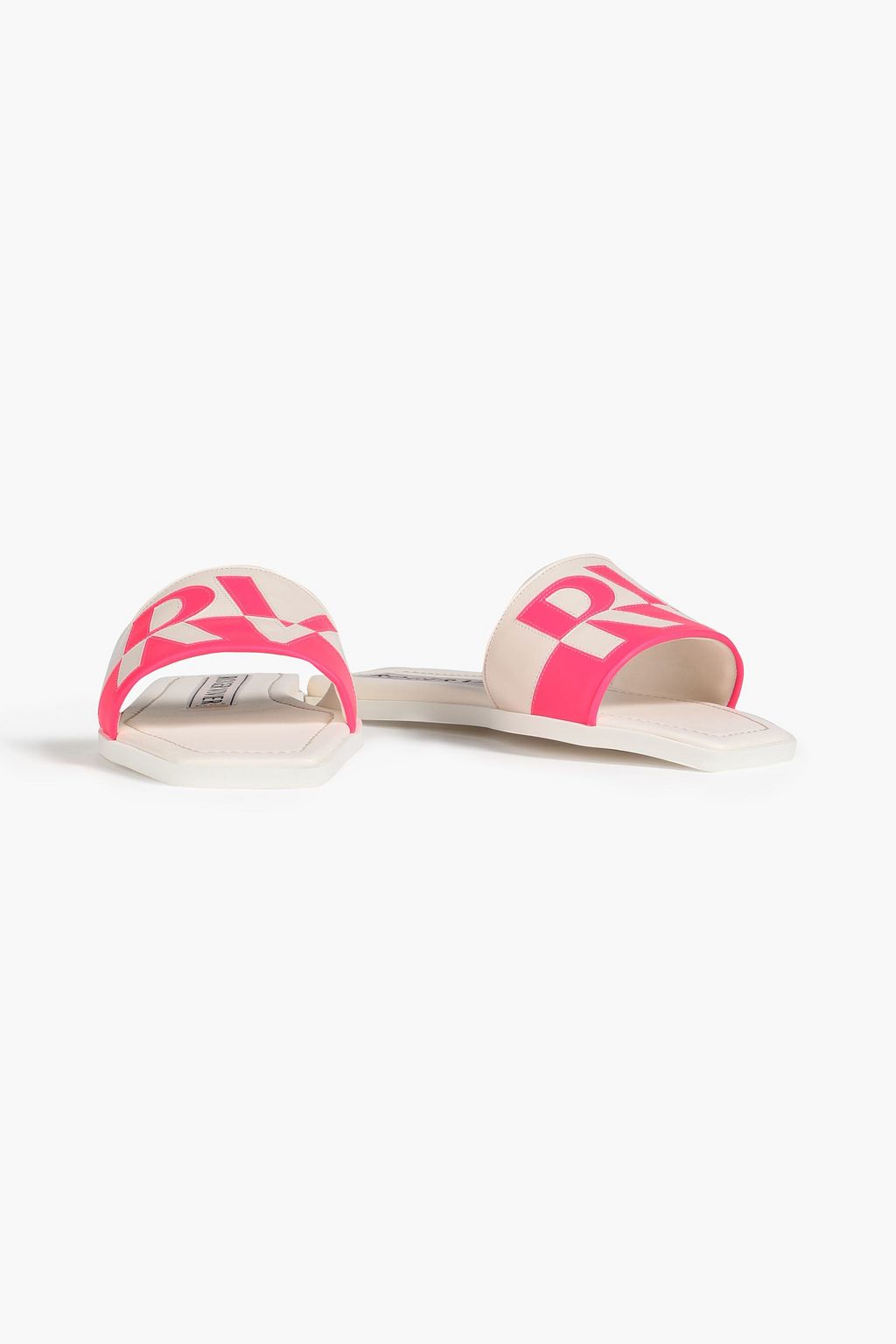 ROGER VIVIER Call Me Vivier two-tone leather slides