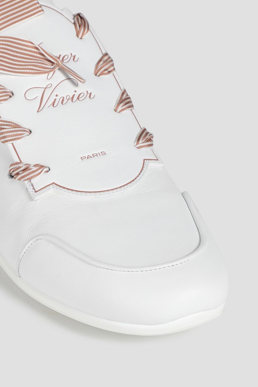 ROGER VIVIER Sporty Viv Etiquette embossed leather sneakers
