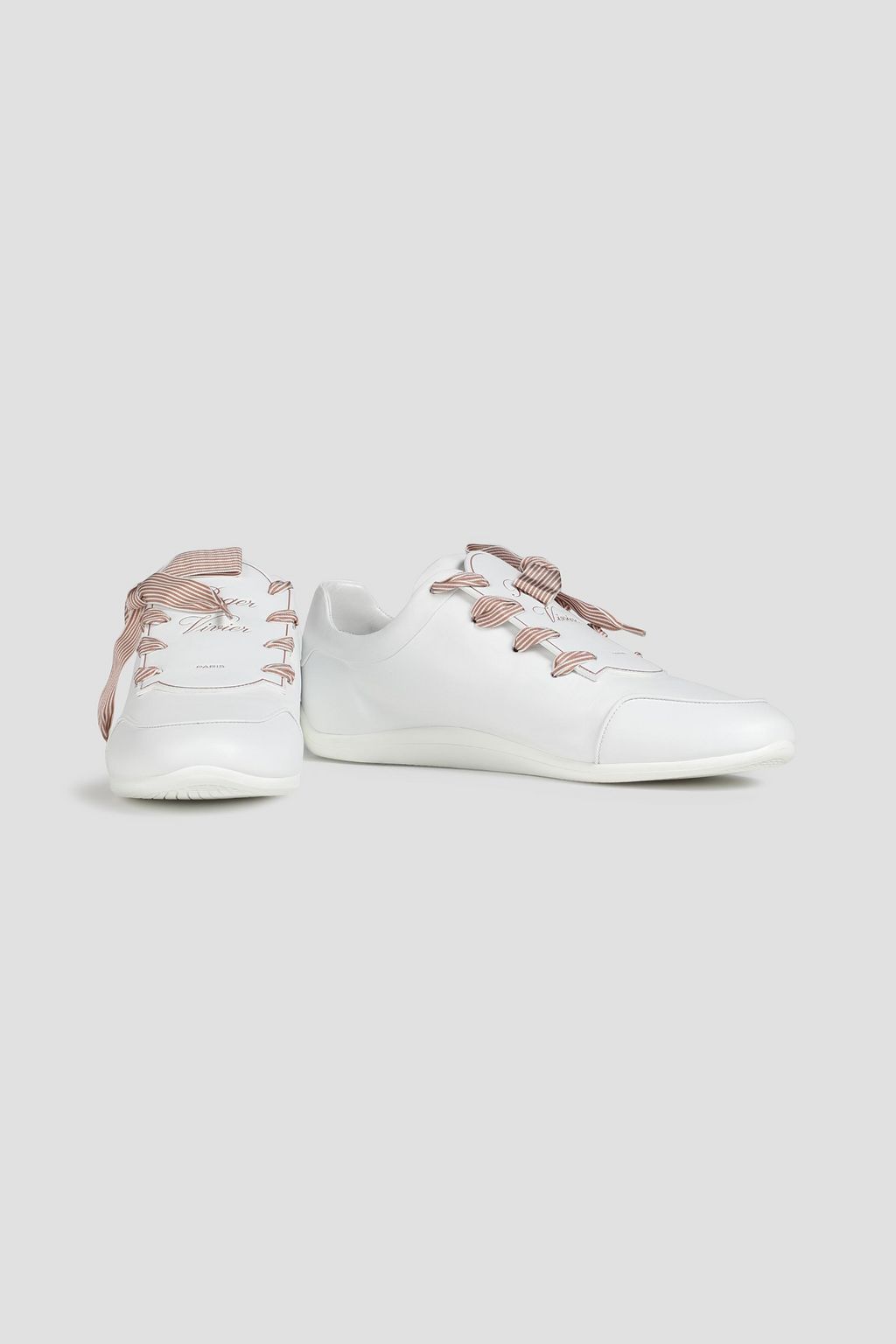 ROGER VIVIER Sporty Viv Etiquette embossed leather sneakers