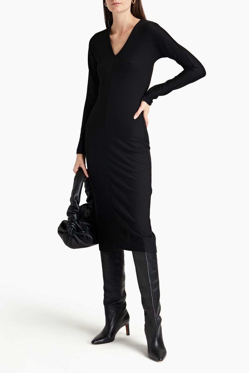 RAG & BONE Ribbed-knit midi dress