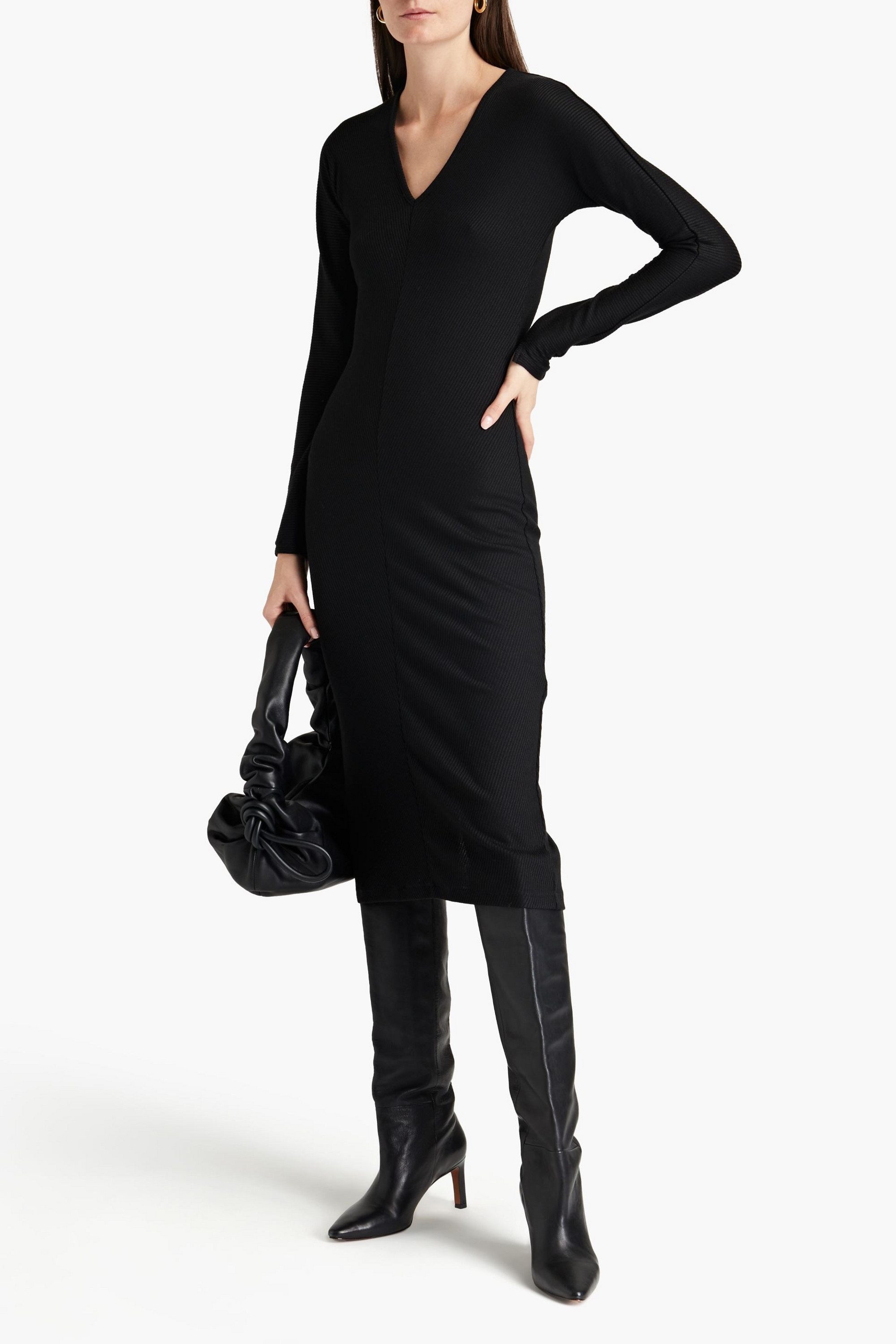 rag & bone Ribbed-knit midi dress