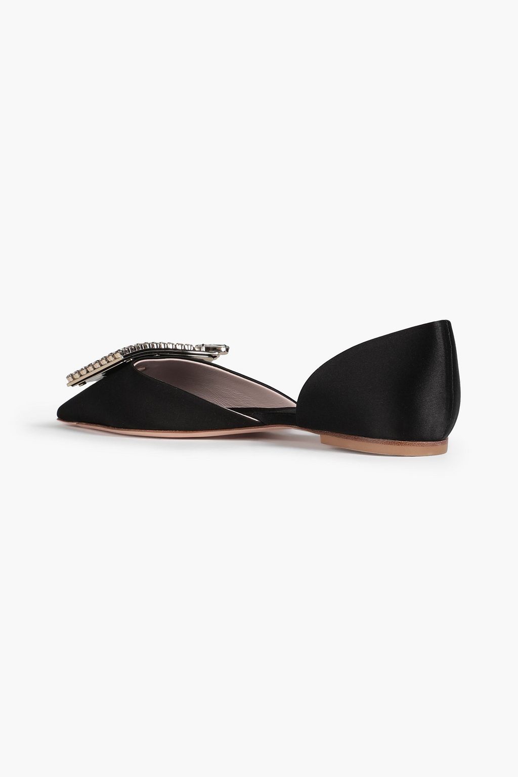 ROGER VIVIER Embellished satin point-toe flats