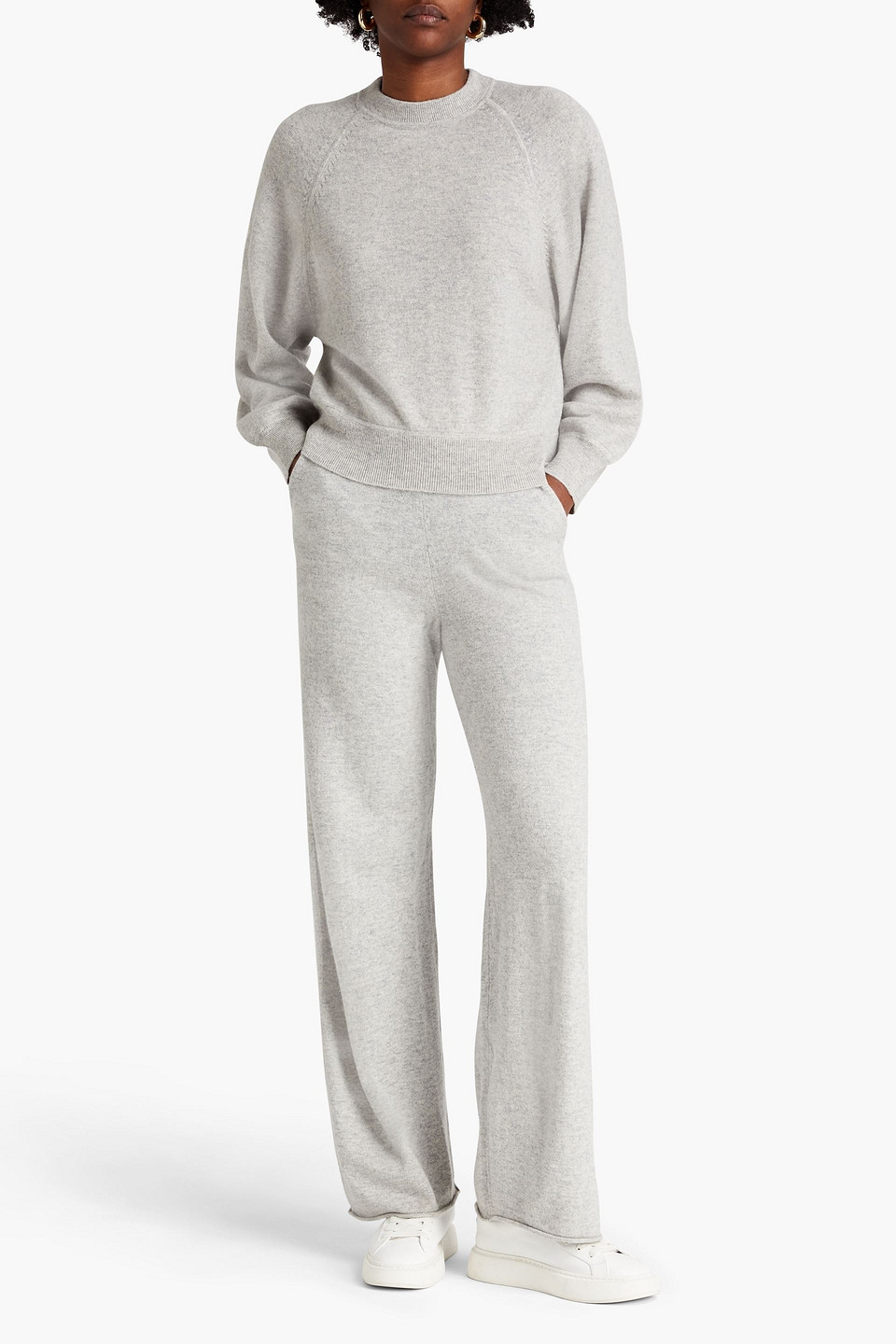 LOULOU STUDIO PEMBA MÉLANGE CASHMERE SWEATER