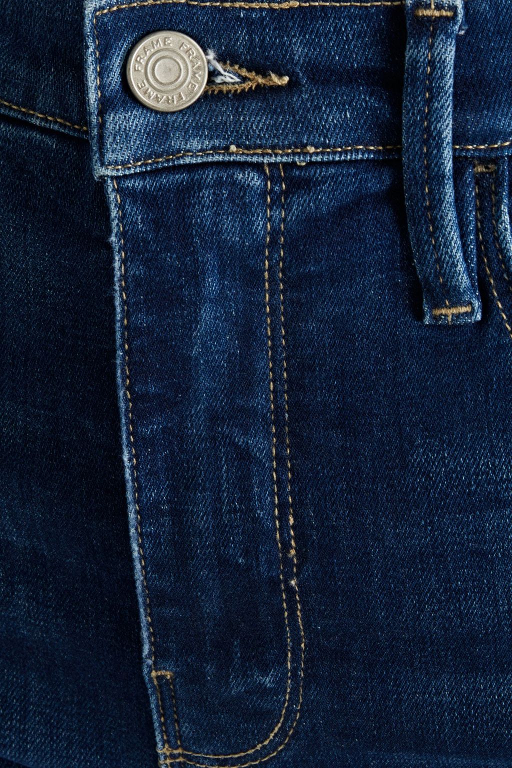 FRAME Le Sylvie distressed high-rise skinny jeans