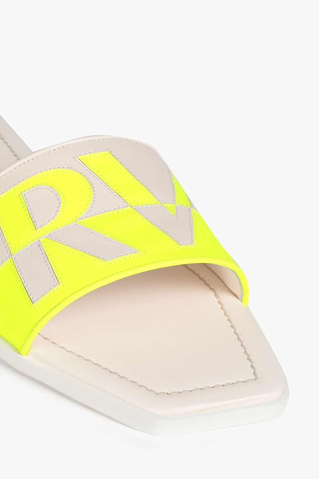ROGER VIVIER Call Me Vivier two-tone leather slides