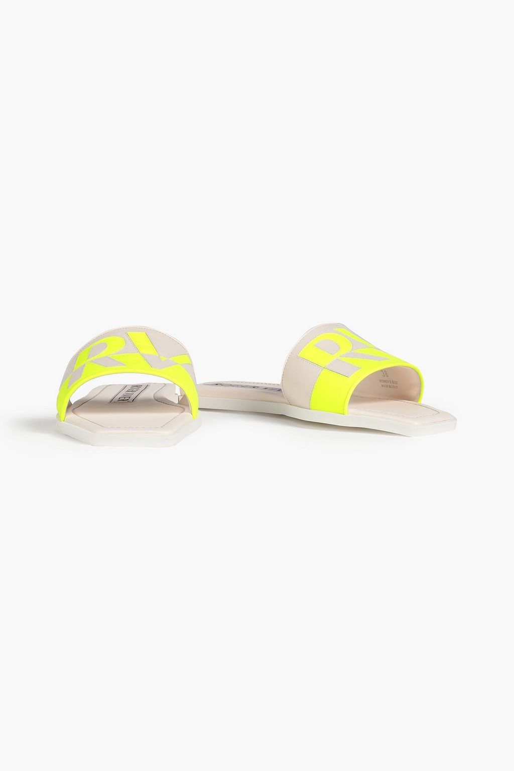 ROGER VIVIER Call Me Vivier two-tone leather slides
