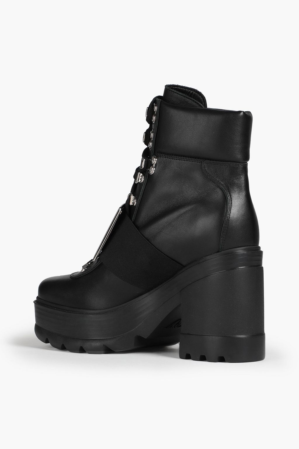ROGER VIVIER Buckled padded leather platform ankle boots