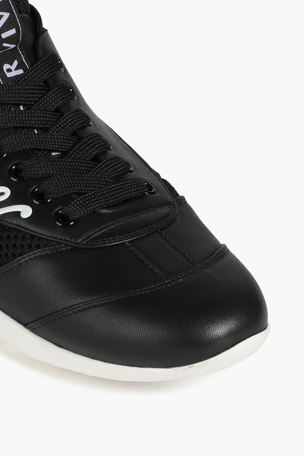 ROGER VIVIER Viv Match embossed leather and mesh sneakers