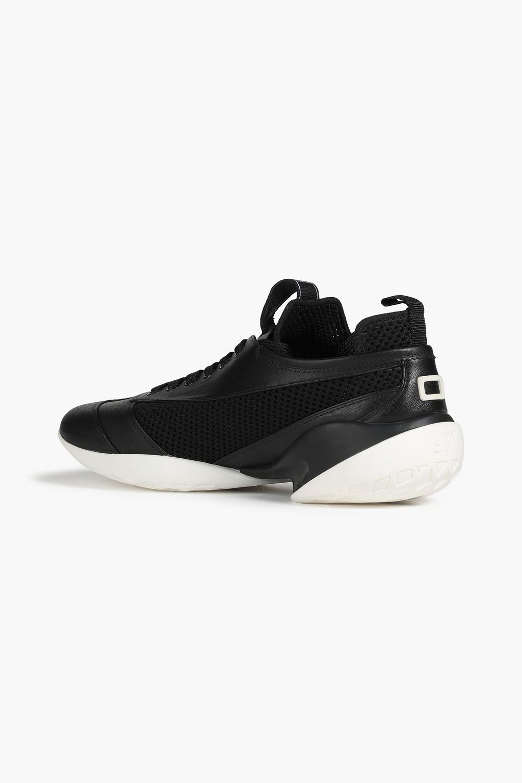 ROGER VIVIER Viv Match embossed leather and mesh sneakers