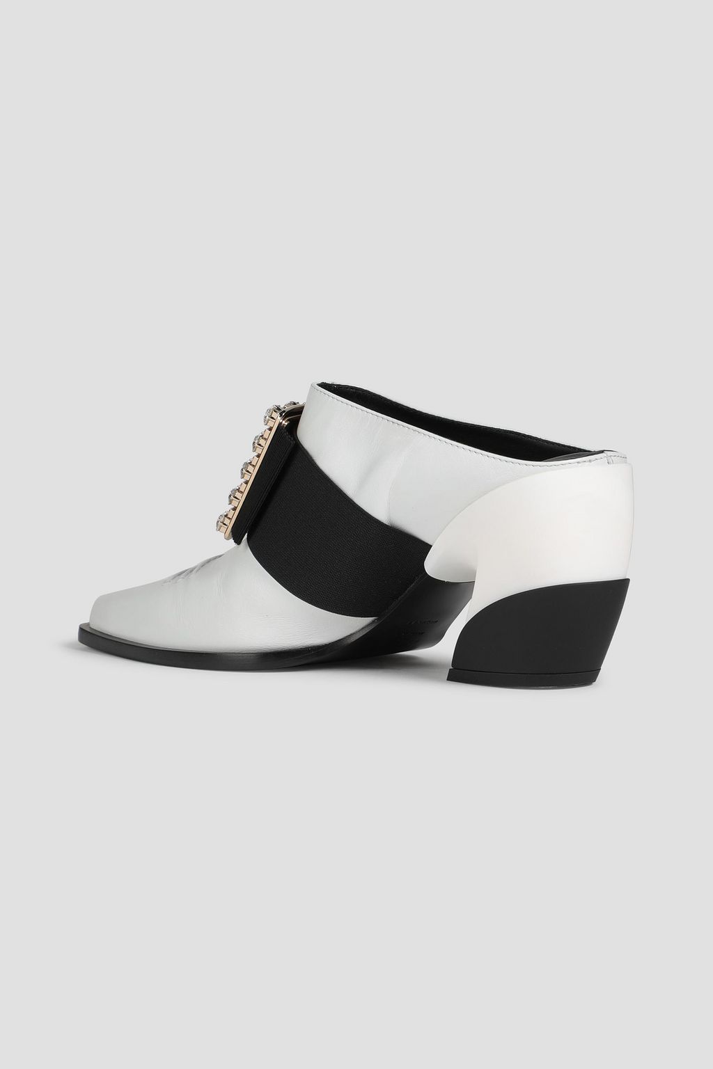 ROGER VIVIER Viv Tex embellished leather mules | THE OUTNET