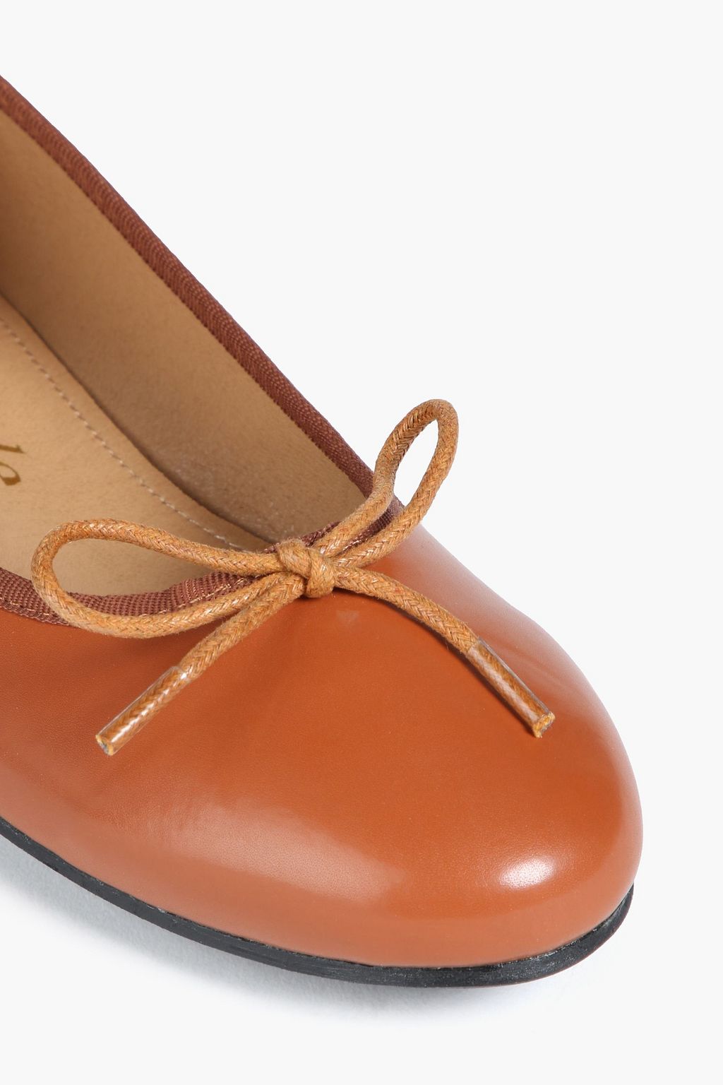 FRENCH SOLE Amelie bow-embellished leather ballet flats