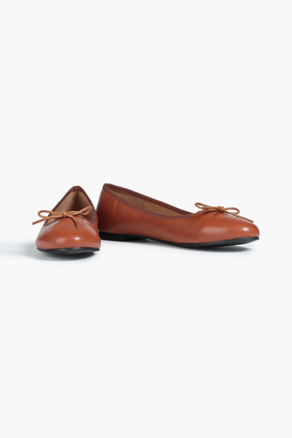 FRENCH SOLE Amelie bow-embellished leather ballet flats