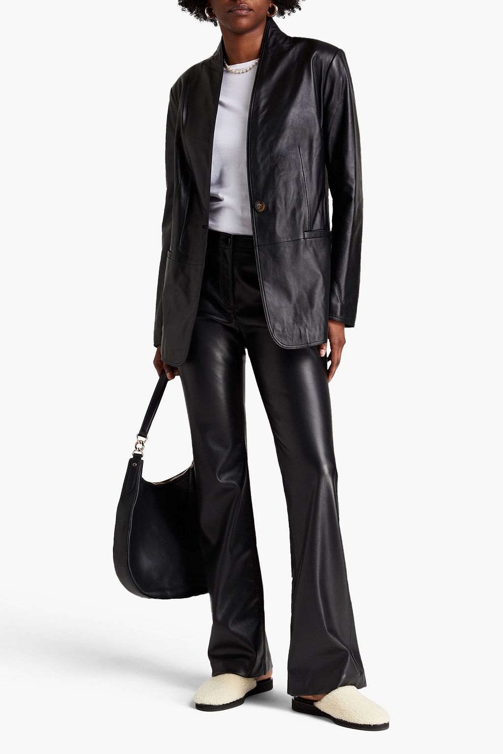 loulou studio leather blazer