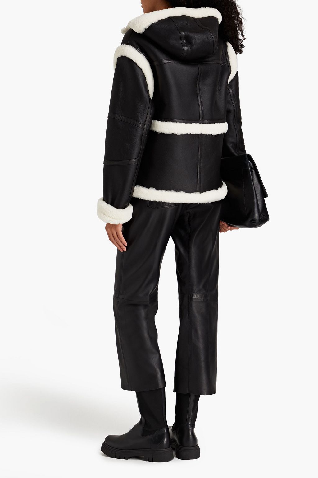 HELMUT LANG Shearling hooded jacket