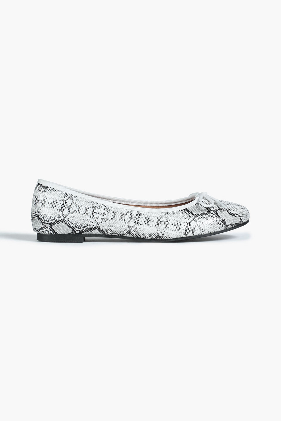 Amelie snake-print leather ballet flats
