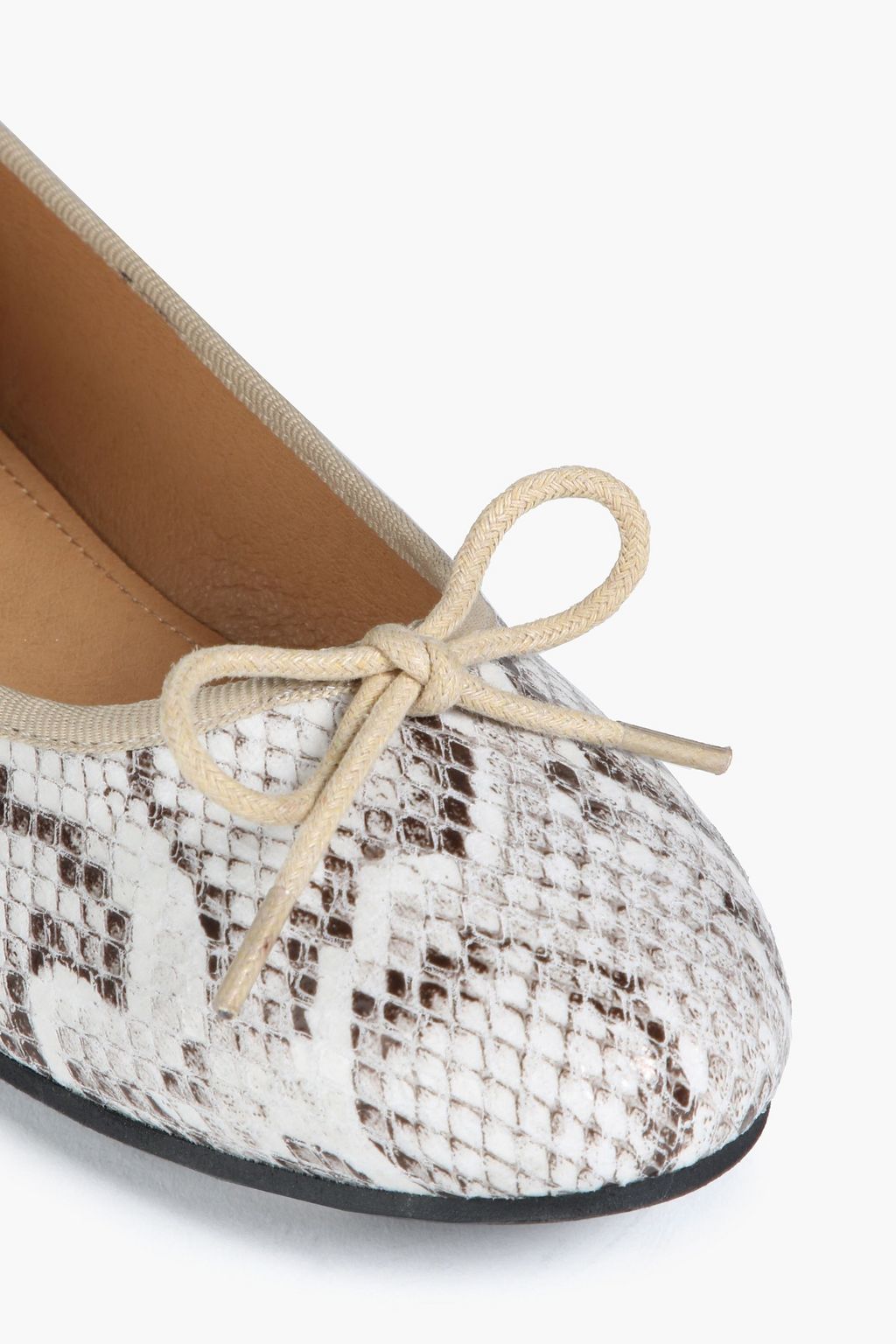 FRENCH SOLE Amelie スネーク風レザー バレリーナシューズ