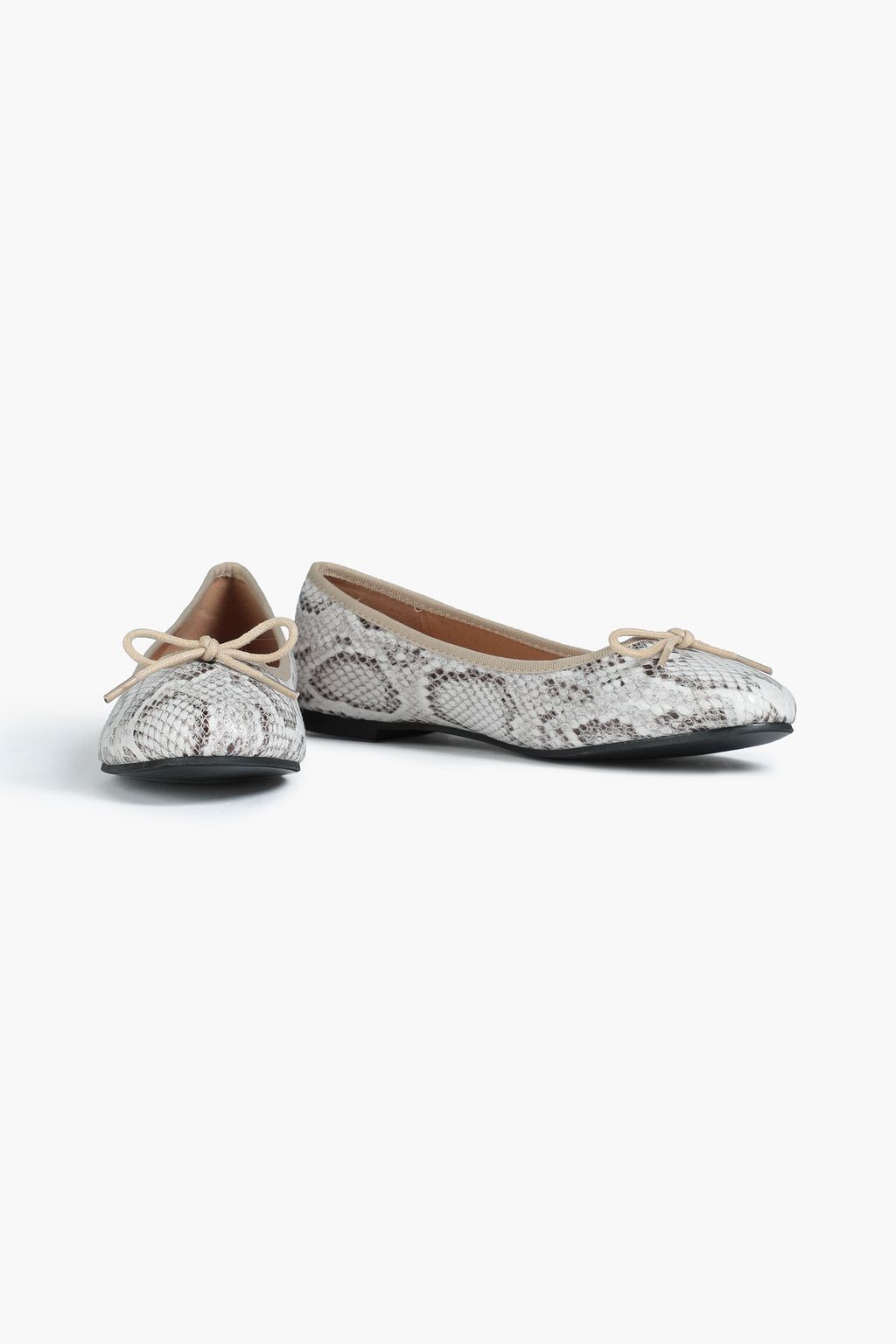 FRENCH SOLE Amelie スネーク風レザー バレリーナシューズ