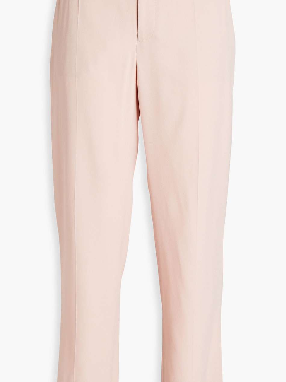 satin-crepe straight-leg pants