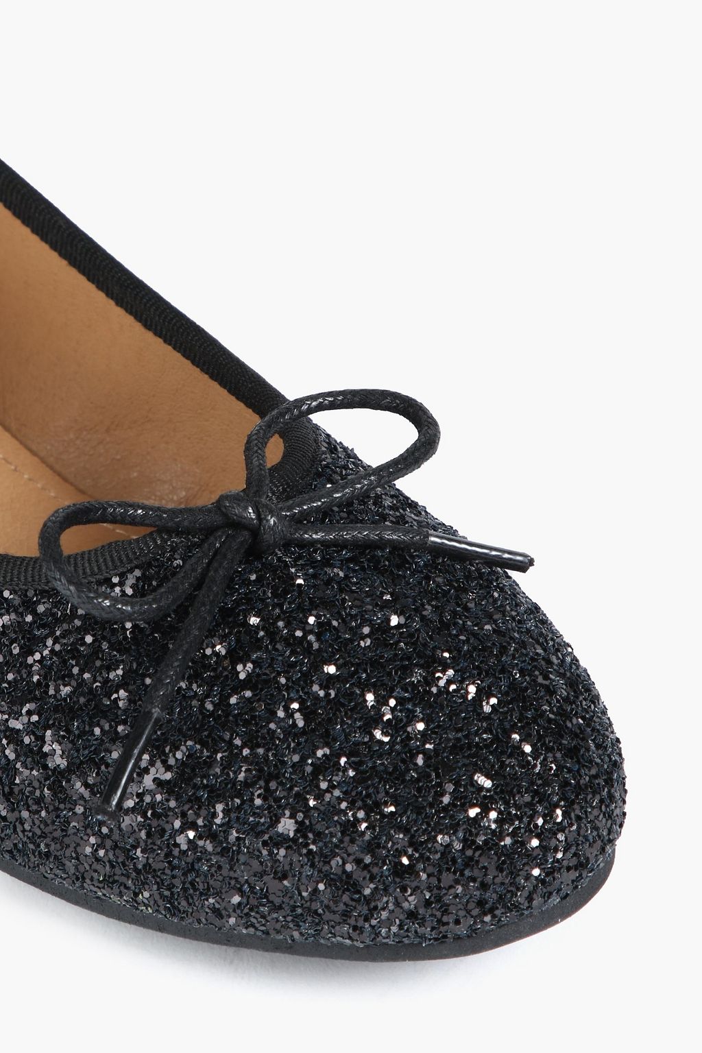 FRENCH SOLE Amelie glittered leather ballet flats