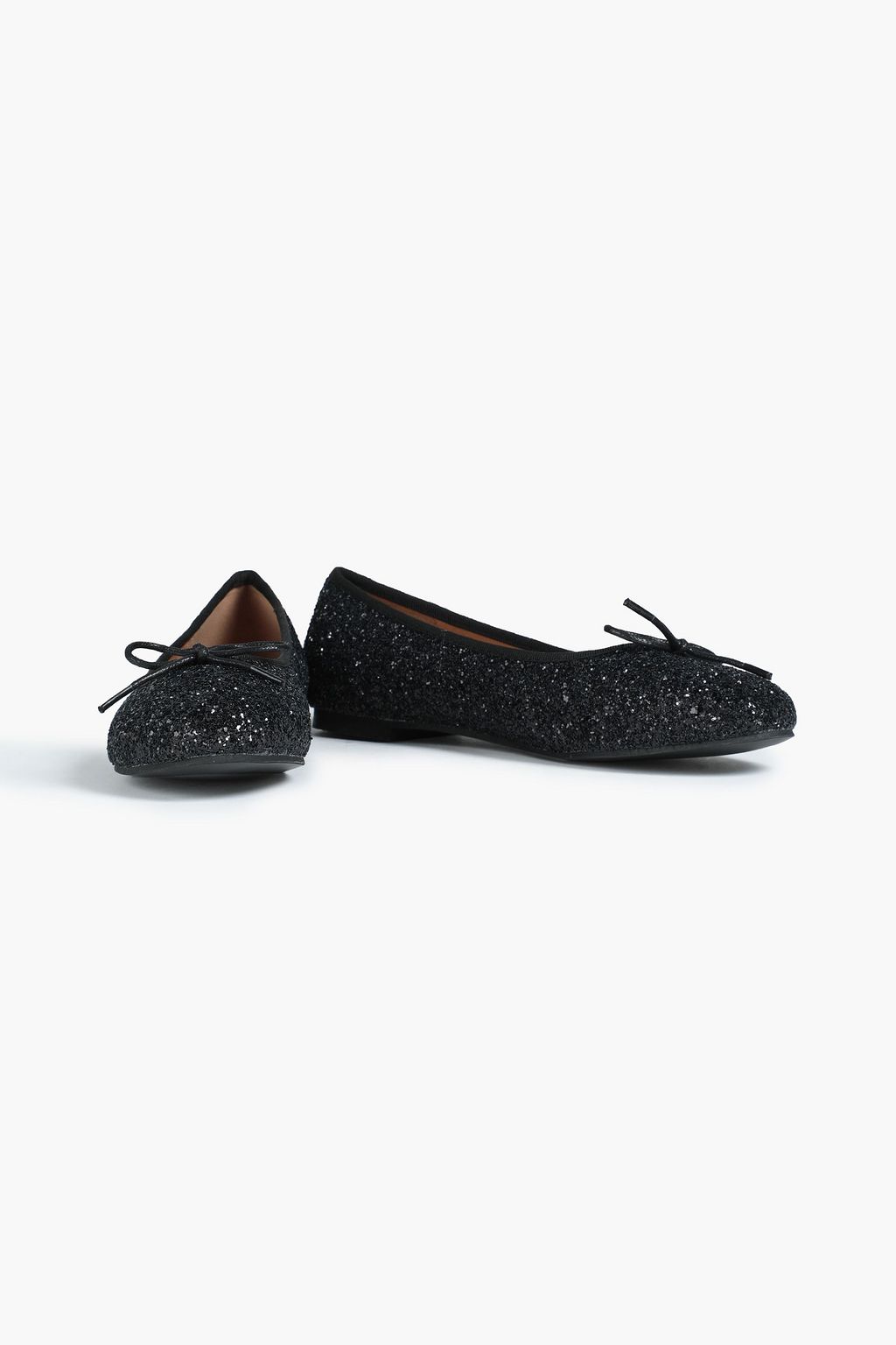 FRENCH SOLE Amelie glittered leather ballet flats
