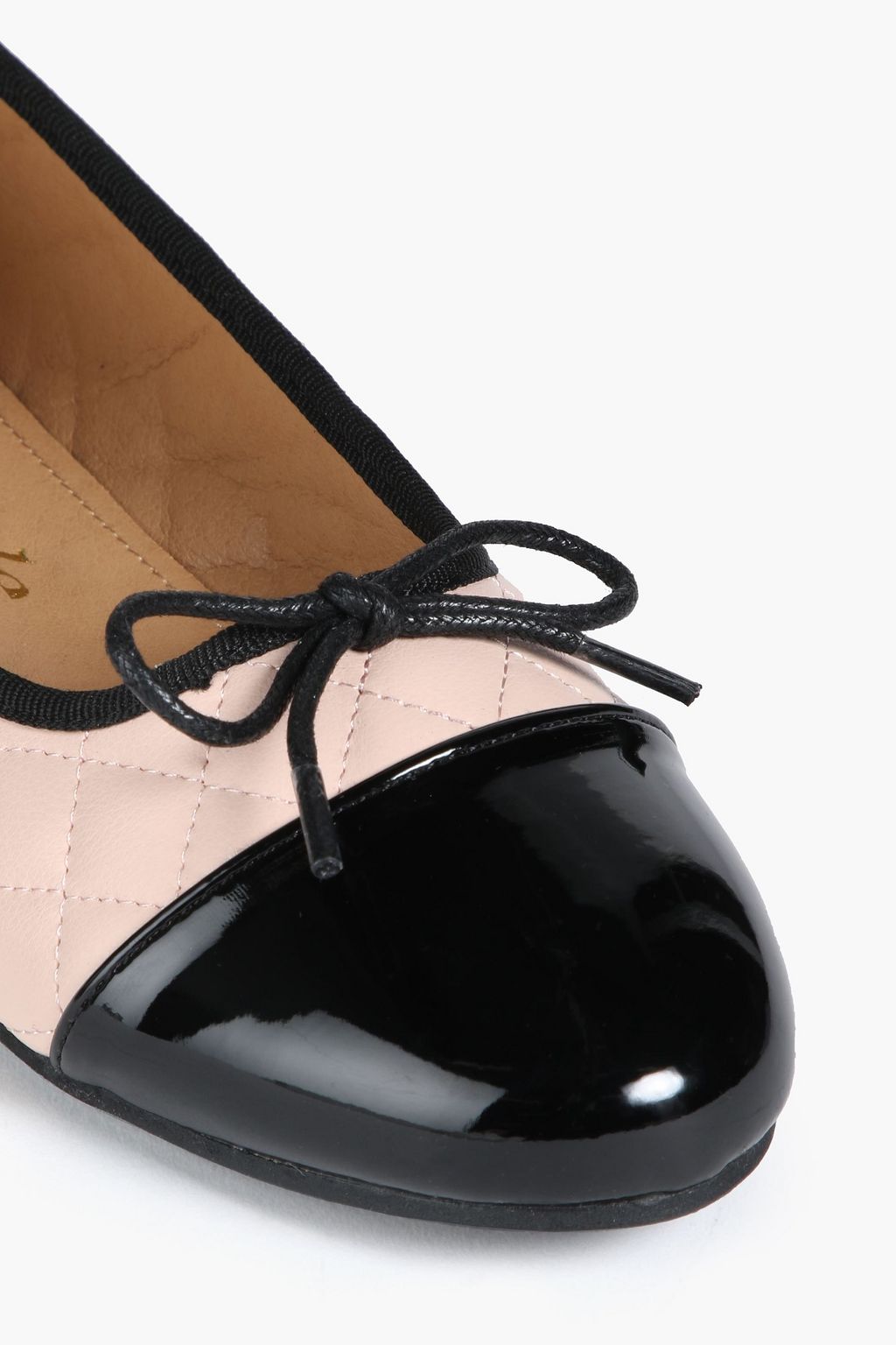FRENCH SOLE Amelie quilted two-tone leather ballet flats