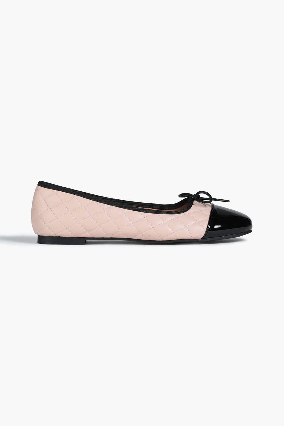 French Sole Amelie quilted two-tone leather ballet flats