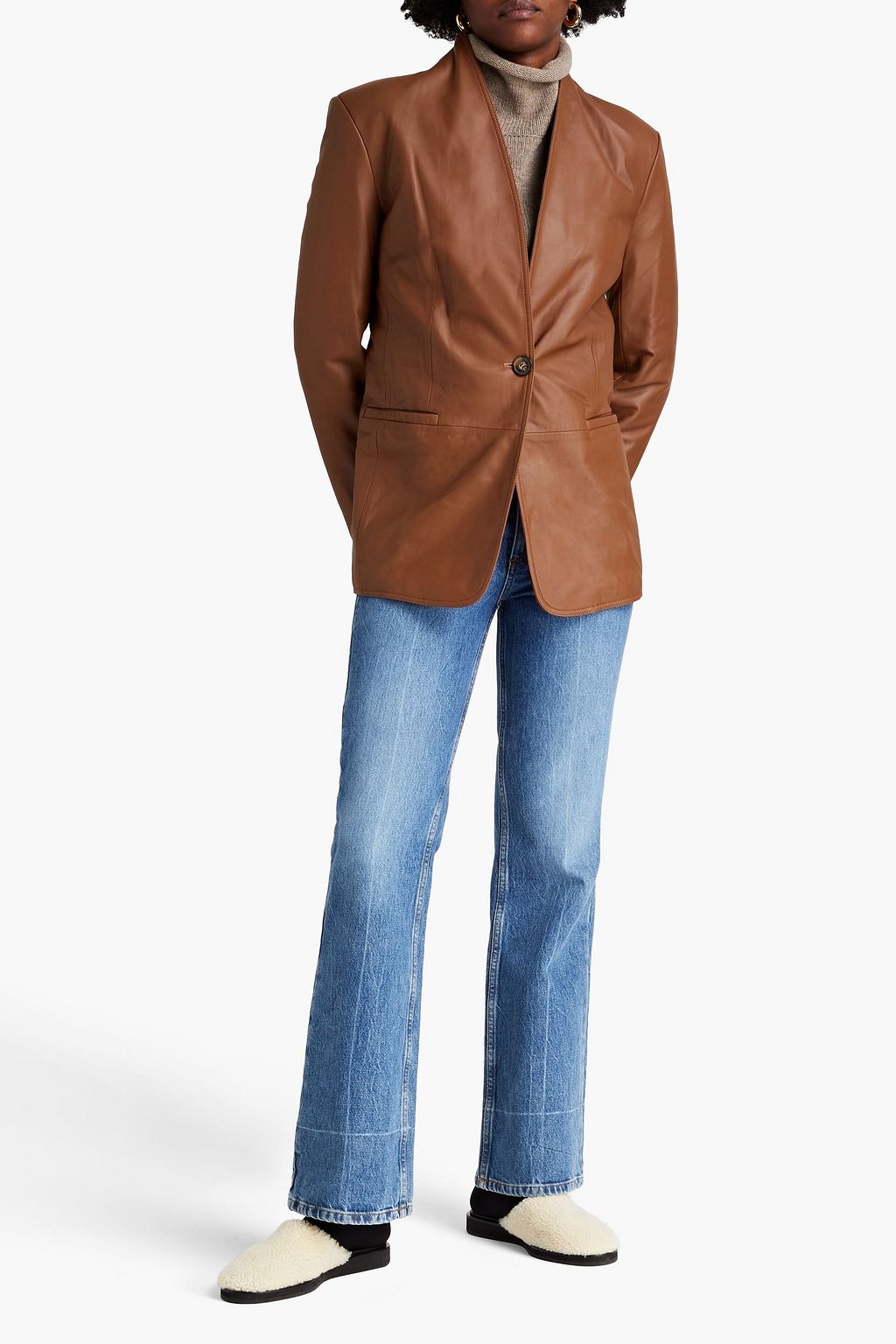 LOULOU STUDIO Malpelo leather blazer