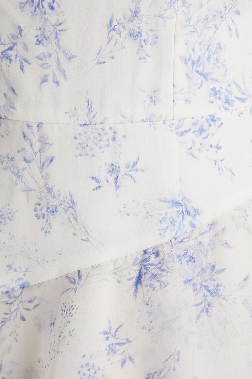 MIKAEL AGHAL Ruffled floral-print crepe de chine midi dress