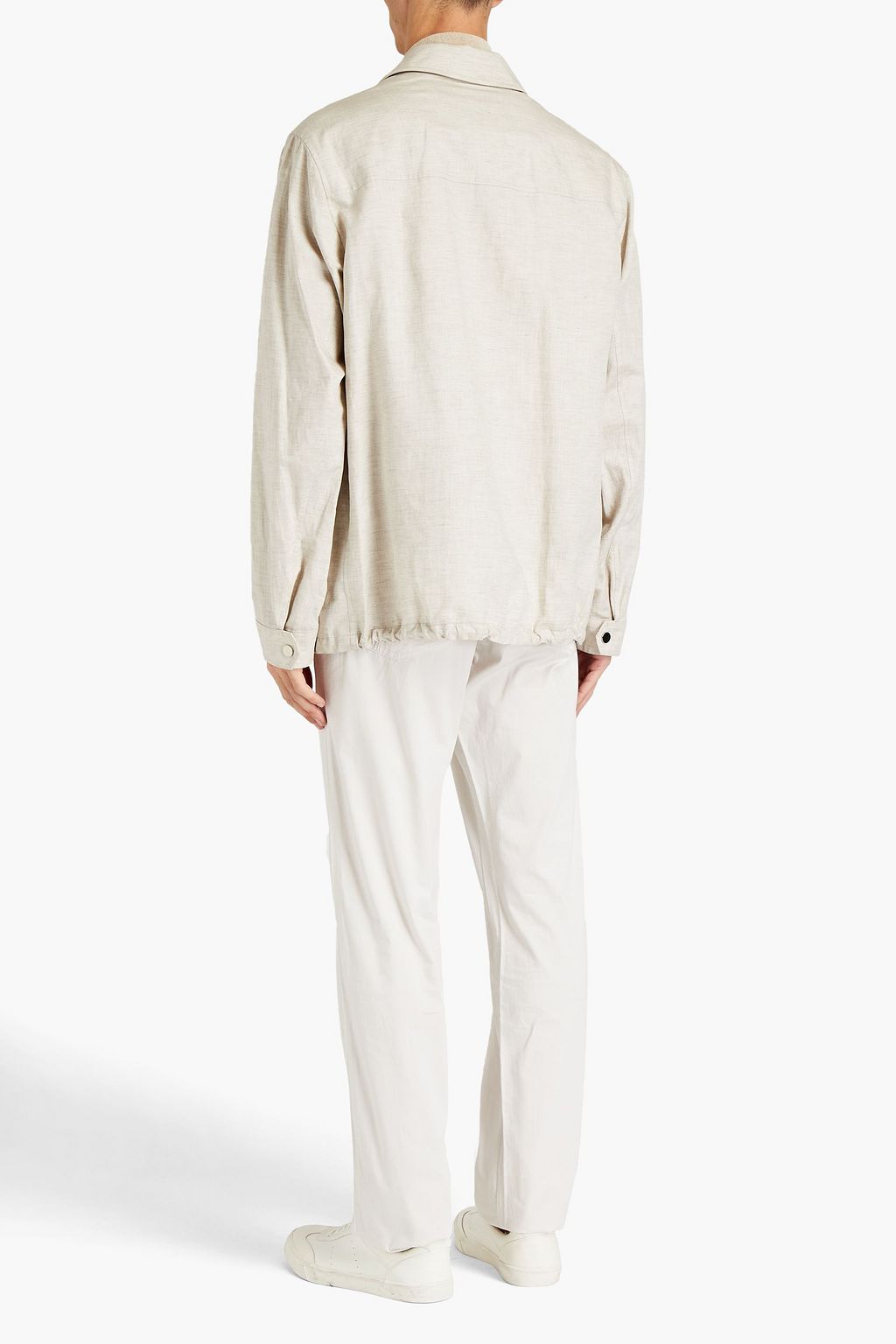 ZEGNA Slub silk and linen-blend jacket