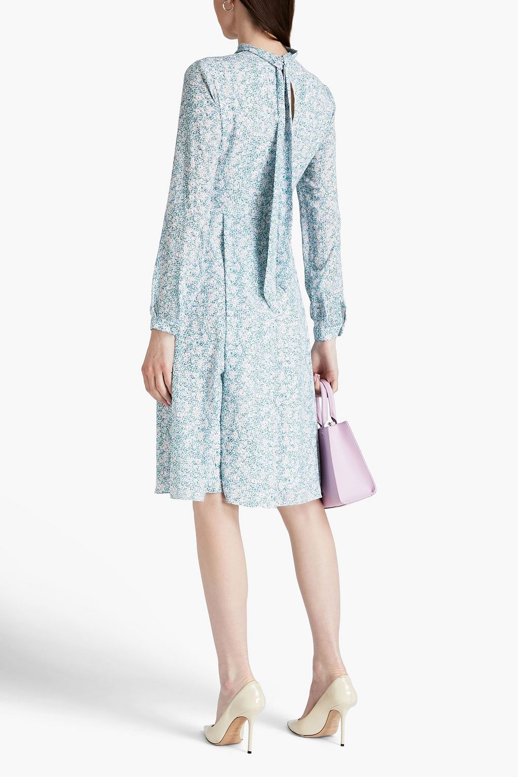 MIKAEL AGHAL Floral-print crepe dress